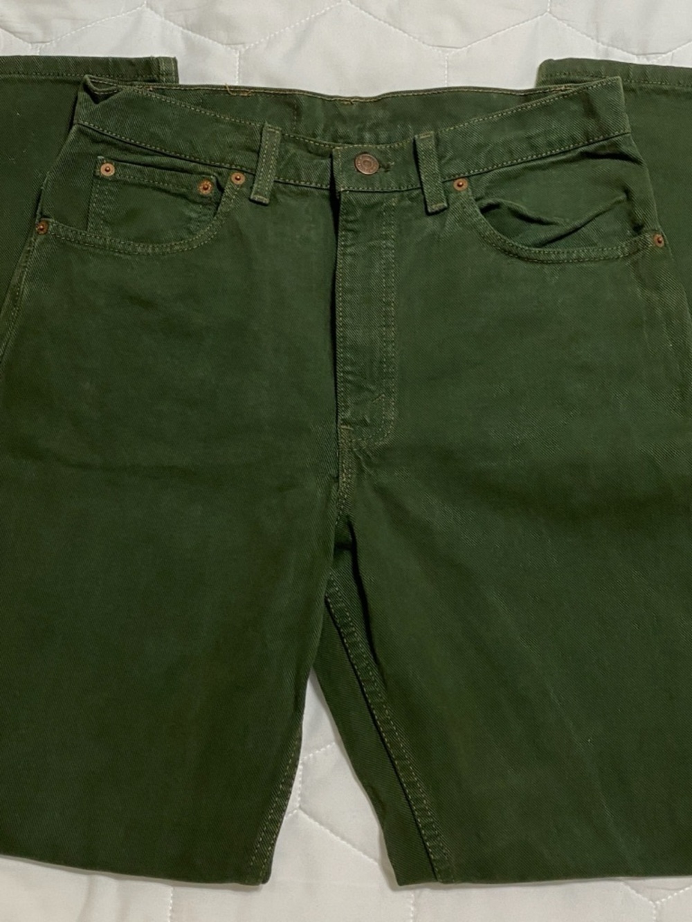 Vintage Men's Levi's 550 Dark Green Jeans W32 L32